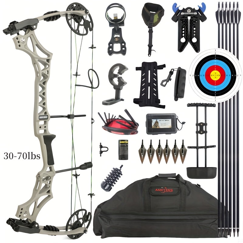 1pc 30-70lbs Adjustable Alloy Compound Bow, Outdoor Hunting Archery Competition Special Compound Bow Set