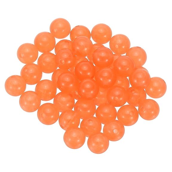 Uxcell 6mm Aventurine Beads, 45 Pcs Round Natural Gemstone Beads for Jewelry Making DIY, Orange Red