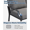 thumbnail image 3 of AECOJOY Outdoor Patio Furniture Set with Rocking Chair,Metal Mesh Patio Conversation Bistro Set with Coffee Table for Porch Deck Backyard Garden, 3 of 9