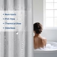 thumbnail image 6 of Yiannan Light Gray PEVA Shower Curtain Liner, Rustproof Grommets, Waterproof, 3 Magnets，36x72, 6 of 7