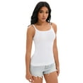 thumbnail image 4 of DARING DIVA Women's Adjustable Straps Tops No Trace Body Shaper Camisoles White XL, 4 of 6