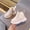 Beige, variant on BXJX Girls Ankle Boots, Fleece Lined Warm Slip-Resistant Round Toe Kids Short Boots Black Size 13 Little Kids