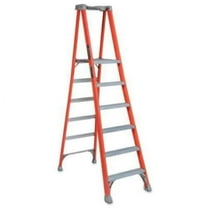 Louisville 8 ft 1 in Fiberglass Platform Stepladder, 300 lb Capacity FXP1706