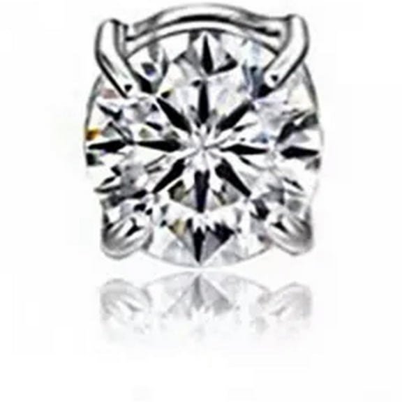 GKNET 1 PC Fashion Zirconia Ear Stud Personality Women Men Delicate Jewelry Earrings -Silver 8mm