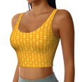 thumbnail image 2 of Fotbe Corn Kernels Pattern Womens' Sports Bra Longline Wirefree Padded with Medium Support Sports Moisture-Wicking Workou Vest,Tank Top-Large, 2 of 7