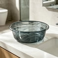 thumbnail image 5 of Thick Clear Plastic Basin, Large Laundry Wash Tub, Multipurpose Round Container for Face Bath Storage Household Bathroom Kitchen Indoor Use, 5 of 6