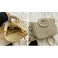 thumbnail image 4 of Kukuzhu Women Straw Beach Bag Rattan Tote Handbag Summer Straw Crossbody Shoulder Handbag Top Handle Bags with Round Ring Handle, 4 of 7