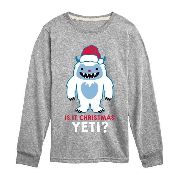 Instant Message - Is It Chrstmas Yeti - Kids Long Sleeve Tee