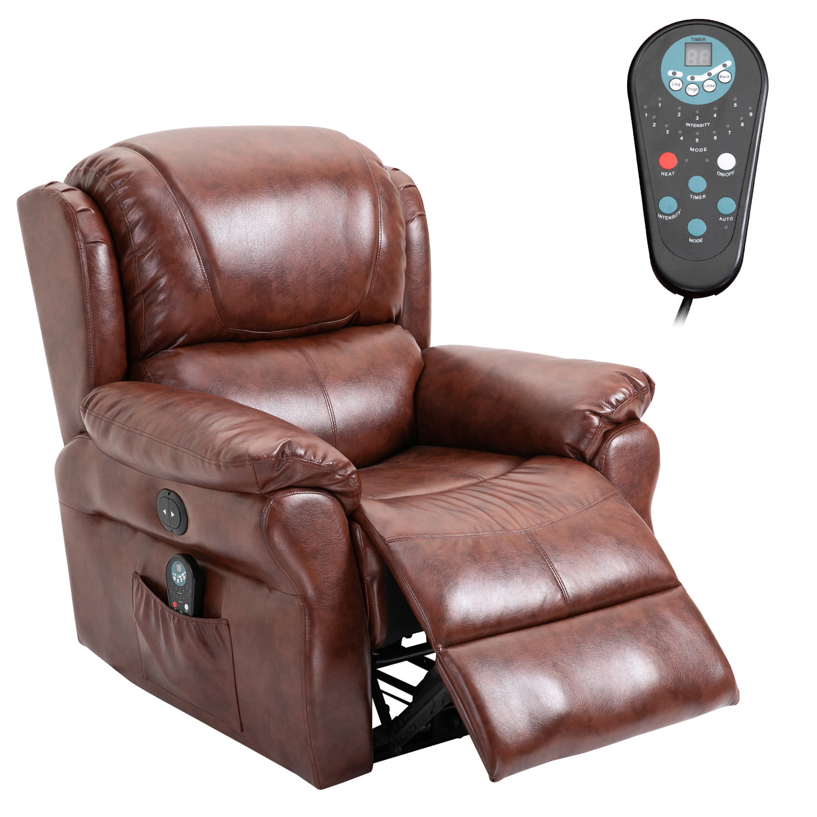 Homcom Power Massage Recliner Chair, Massage Recliner Chair With Heat