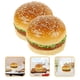 thumbnail image 3 of BRIGHTFUFU 2 piezas de simulación de hamburguesa falsa, modelo de hamburguesa artificial para exhibición, modelo de pan artificial, 3 of 7