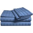 thumbnail image 3 of Split Top King Adjustable Flex Top King Size 100% Egyptian Cotton, Stripe Medium Blue, 800 Thread Count, 12 inch Deep Pocket, 32" Split Top Sheets Bed 4 Piece Sheet Set, 3 of 7