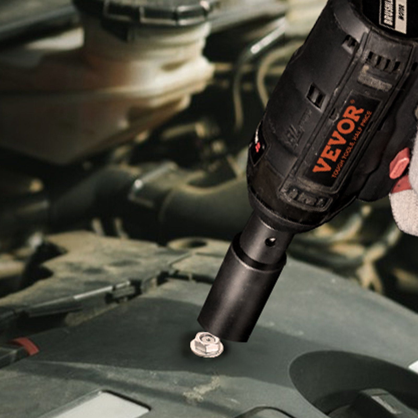 48-Piece Impact Socket Set 3/8" Drive, 6-Point SAE (5/16"-3/4") & Metric (8mm-22mm) Sockets w/ Extender & Universal Joint, Heavy-Duty Case