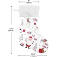 thumbnail image 2 of GZHJMY Christmas Stockings 2PCS,Cute Christmas Elements Big Xmas Stockings Gift Decorations and Party Supplies,Used for Fireplace Decoration Socks Christmas Tree Decoration, 2 of 7