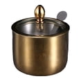 thumbnail image 5 of opvise 1/2/3Pcs Seasoning Jar Stainless Steel Sugar Container with Glass Lid And Spoon Kitchen Countertop Coffee Bar Sugar Bowl for Salt Spices Honey Silver 3pcs, 5 of 8