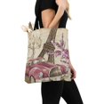 thumbnail image 3 of ASHLEIGH Paris Vintage Poster Eiffel Tower Retro Car and Flowers Canvas Tote Bags Reusable Shopping Bags Grocery Bags Party Supply Bags for Women Men Kids, 3 of 3
