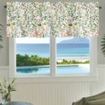 thumbnail image 3 of Watercolor Flowers Valances for Windows Spring Herb Leaf Plant Rod Pocket Curtain Valance Window Treatment Short Curtains for Kitchen Living Room, 58"x16", 3 of 9