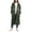 Army Green, variant on Unisex Full Length Raincoat with Hood High Visibility Reflective Windproof Heavy Rain Jacket for Adults Outdoor
