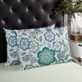 thumbnail image 3 of Waterproof Outdoor Throw Pillows with Inserts 12"x20", Teal Paisley Pattern Soft Decorative Pillowcases for Couch Bedroom, Boho Ethnic Floral Traditional Pillow Covers for Sofa Living Room, 3 of 7