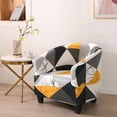 thumbnail image 3 of Rongfmy Tub Chair Covers Removable Printed Sofa Cover Furniture Protector geometry 1, 3 of 9