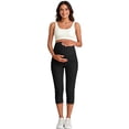 thumbnail image 4 of Purcolt Womens Maternity Leggings Stretchy Over The Belly Workout Yoga Capris Buttery Soft Tummy Control Cropped Pregnancy Pants with Pockets, 4 of 8