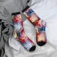thumbnail image 5 of Hirioo Hawaiian Style Pattern Adult Middle Tube Socks Breathable Sock Non-Pilling,Contrasting Color Design, 5 of 6