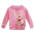 thumbnail image 4 of PMVFHDE Liquidation Chandails en Molleton pour Filles Tendance Automne et Hiver à Manches Longues Imprimé Col Rond pour Garçons et Filles Plus Chaud Manteau Graphique Chandails en Molleton pour Filles, Rose, 7-8 Ans, 4 of 4