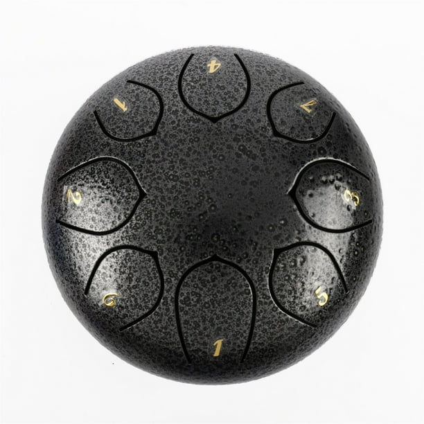 Xihbxyly Tambor de Lengüeta de Acero, Instrumento Artesanal de 6 Pulgadas y 8 Notas, Experiencia de Sonido Etéreo, Diseño Fácil de Tocar, Terapia de Relajación, Deleite para Los Amantes de La Música,