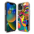 thumbnail image 3 of MUNDAZE Apple iPhone XS/X Shockproof Clear Hybrid Protective Phone Case Neon Psychedelic Hippie One Eye Pop Art Cover, 3 of 5