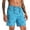 Sky Blue, variant on Men's Summer Crane Print Casual Shorts, Elastic Waist Drawstring 5 Inch Shorts with Zipper Pockets for Beach Vacation & Everyday