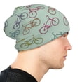 thumbnail image 6 of Beanie Hats for Men and Women, Bicycle Bikes Patterns Adult Unisex Knit Hat Winter Warm Skull Cap, 6 of 7