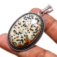 thumbnail image 2 of Dalmatian Gemstone Handmade Ethnic Anniversary Gift Pendant Jewelry 2.3" SA 146, 2 of 2