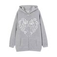thumbnail image 1 of MKLEKYY Vêtements d'Automne pour Femmes Vestes Tendance 2024 Mode Printemps et Automne Imprimé Numérique 3D Décontracté Col Rond Hoodie, 1 of 2