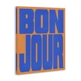 thumbnail image 2 of Stupell Industries Modern Bonjour Blue & Orange Canvas Art, 16 x 20, by House of Lulu, 2 of 7