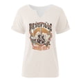 thumbnail image 4 of TrendOFT Oversized Rock Band T Shirts for Women Country Music Shirt V Neck Tops Music City Tshirt Vintage Guitar Wings Graphic Tees Beige XXL, 4 of 4