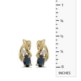 thumbnail image 2 of 10k Yellow Gold Oval Sapphire And Diamond Earrings, 2 of 2