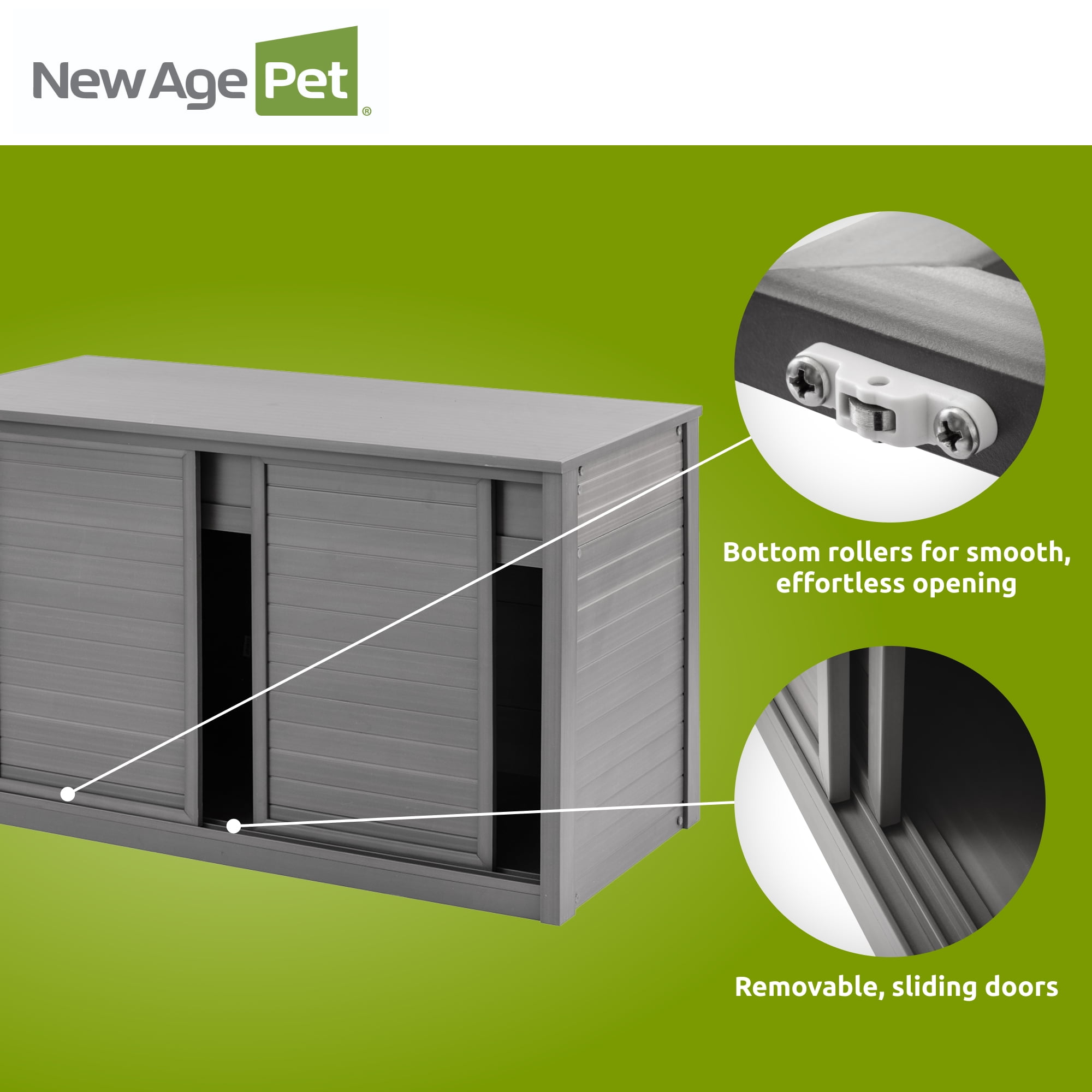 New Age Pet® ECOFLEX® 49" Storage Cabinet for Reptile Food and Substrate Storage