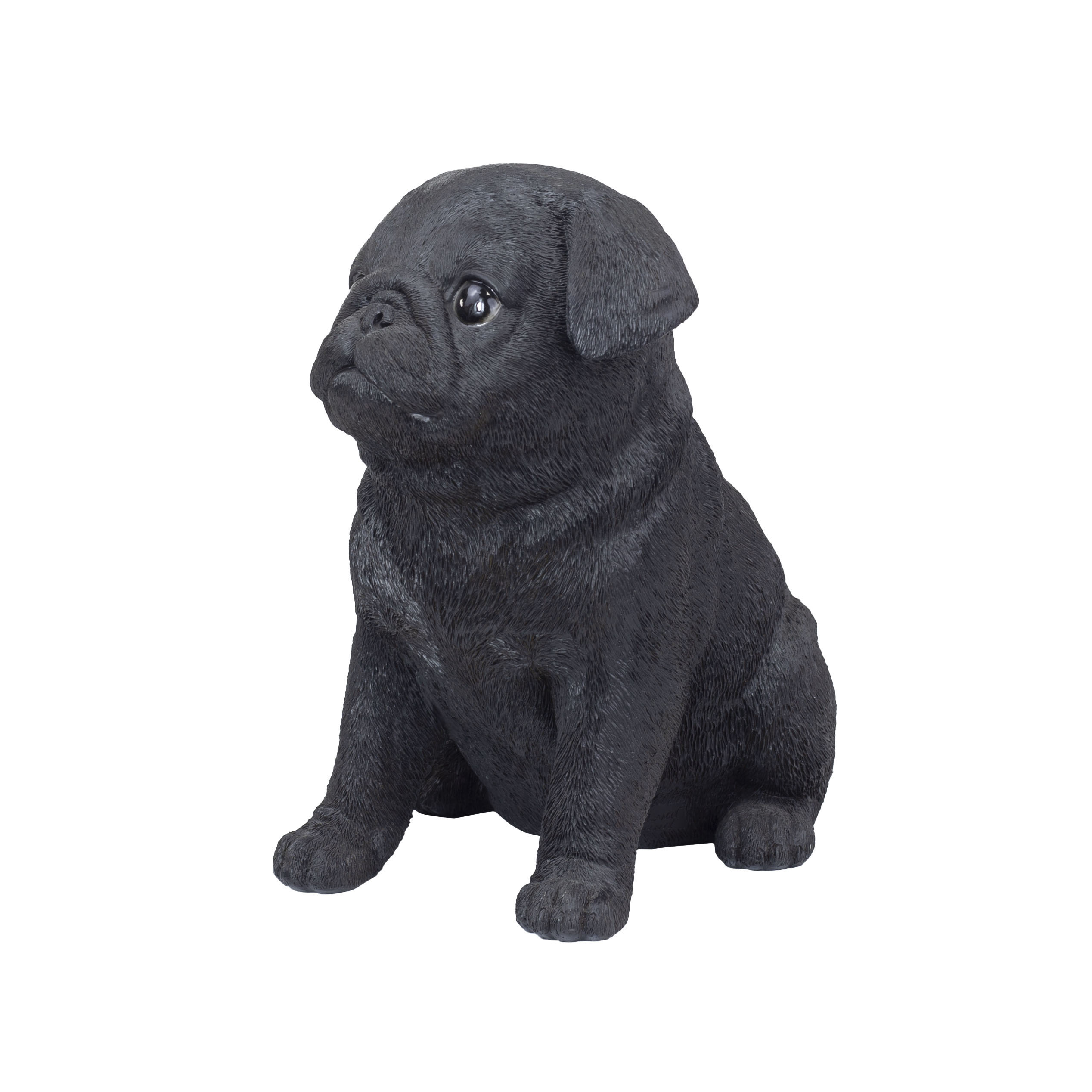 SOREAL Black Baby Pug | Handpainted Decorative Puppy Statue for Home & Garden Decor | Premium Polyresin Dog Statue | Gift for Dog Lovers | Weather-Resistant Indoor/Outdoor Decor