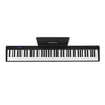thumbnail image 2 of Piano digital plegable profesional 88 teclas teclado portátil ligero piano para principiantes de piano 100-240 V negro enchufe de EE. UU., 2 of 14
