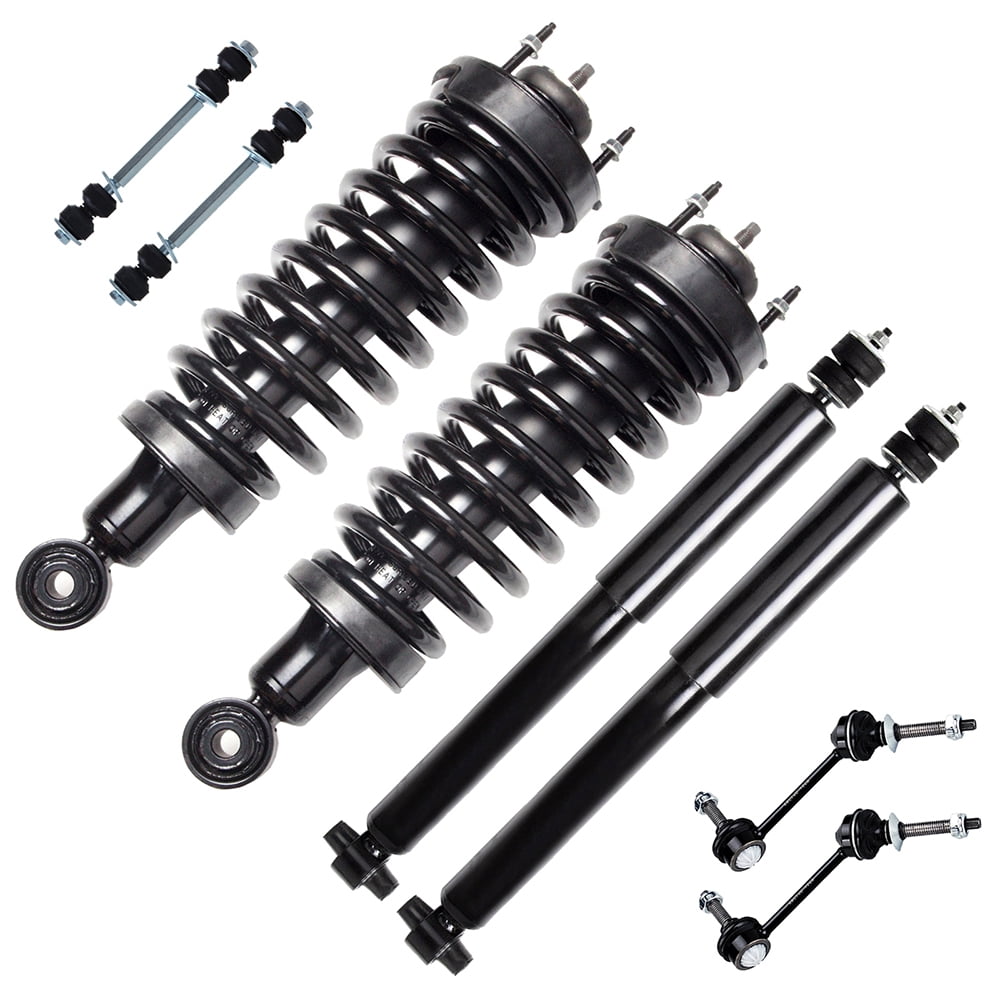CCIYU Complete Suspension Kit Fits 03 04 05 06 07 08 09 10 11 for Crown Victoria Includes Strut Spring Assembly, Rear Shock Absorber, Stabilizer Bar Link Kit, Stabilizer Bar Link