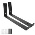 thumbnail image 2 of 2pcs Wall Mounted Shelf Bracket Brackets Support Iron Art Triangle Shelf Goods Shelves Bookshelf Rod, 2 of 5