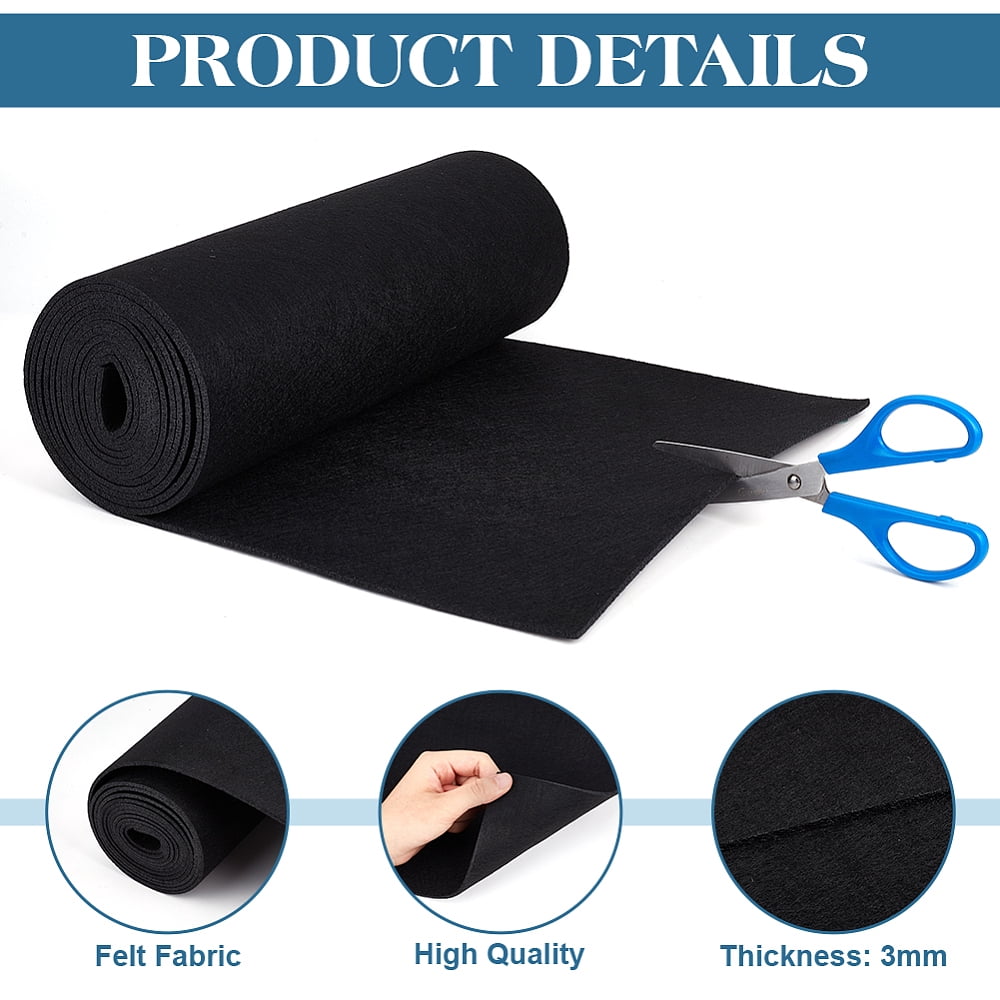 Felt Fabric for DIY Crafts Sewing Accessories Black 300x30x0.3cm