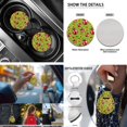 thumbnail image 5 of Yuyamidu Cute Colorful Ladybug Car Seat Cover Set with Steering Wheel Cover Green Seat Belt Strap Pads Cup Holder Armrest Cover Pad Lip Balm Holder Keychain, 13 PCS Set, 5 of 6