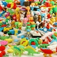 thumbnail image 1 of Borradores de animales URSKYTOUS, 150 unidades, para niños, aula, escuela, regalo, 1 of 7