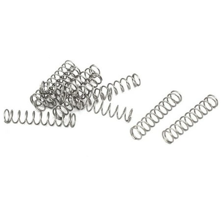 

10Pcs Durable 0.4x4x20mm Shop and Home Repairs Stainless Steel Compression Spring Extended Compressed Springs Telescopic Spring Spring Steel Coil 0.4X4X20MM
