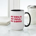 thumbnail image 4 of CafePress - Knives Out My House, My Rules, My Coffee Mugs - 15 oz Ceramic Large White Novelty Mug, 4 of 4