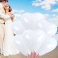 thumbnail image 3 of 20 globos de látex con forma de corazón de 25 cm, gruesos y decorativos, para fiestas, cumpleaños y bodas (blancos)., 3 of 5