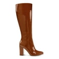 thumbnail image 3 of WILD PAIR Womens Brown Padded Goring Daytonaa Pointed Toe Block Heel Zip-Up Heeled Boots 7.5 M, 3 of 4