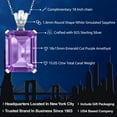 thumbnail image 3 of Gem Stone King 15.05 Ct Emerald Cut Purple Amethyst 925 Sterling Silver Pendant, 3 of 6