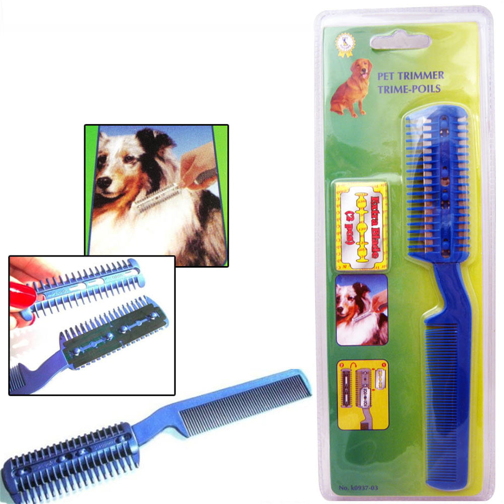 dog grooming comb with blade