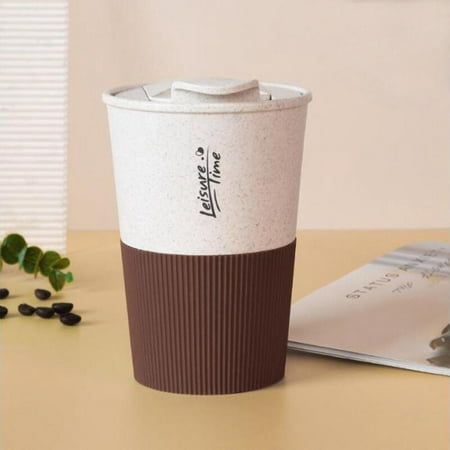 

Xinhuaya Straw Wheat Drinking Cup Portable Eco-friendly Plastic Coffee Cups With Lid Travel Camping Convenient Easy Carry Travel Bottle